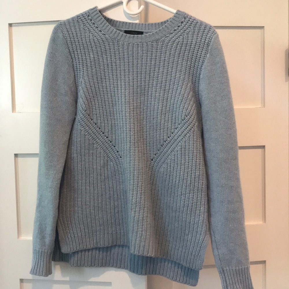 J. Crew Light Blue Crew Neck Sweater
